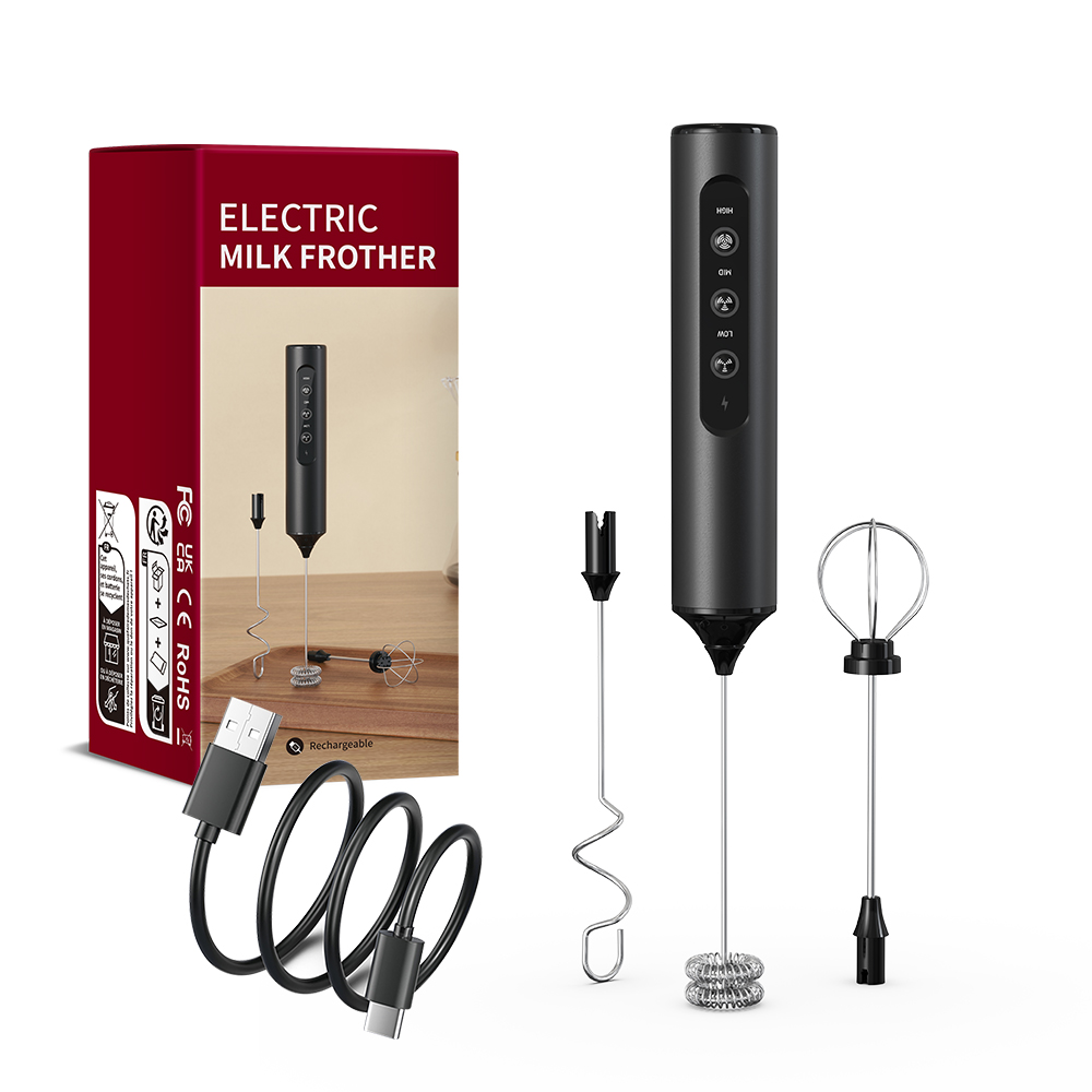 Immersion Hand Blender Set - Draadloze elektrische mini-melkopschuimer, koffieklopper, draagbare eierklopper,