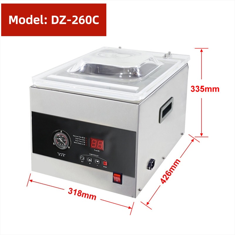 Food Vacuum Sealer Machine - Tafelmodel vacuümsealmachine, commerciële digitale vacuümverpakkingsmachine voor