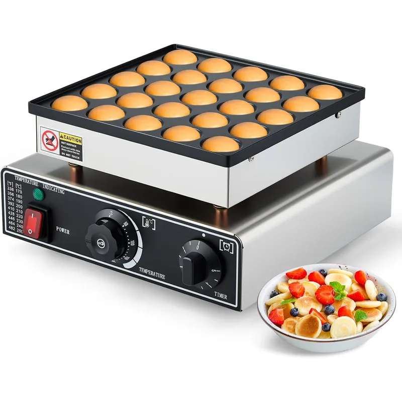 Mini Waffle Maker Machine - Mini Pannenkoekenmaker Commercieel 25 Stuks Dutch
