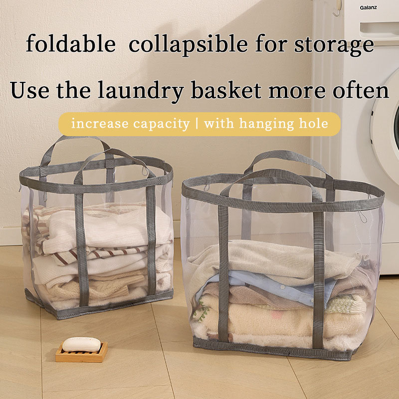 Laundry - Mesh wasmand van nylon met handvat,