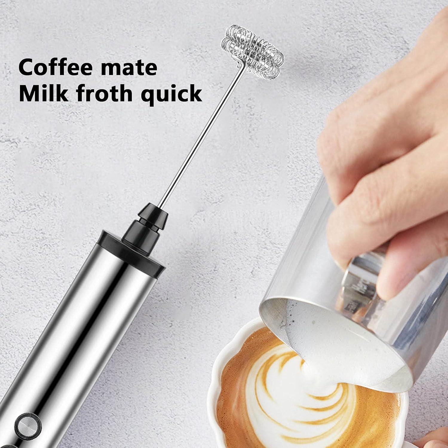 Electric Milk Frother Handheld - Magpie 3-in-1 handmixer, elektrische melkopschuimer, drankmixer,