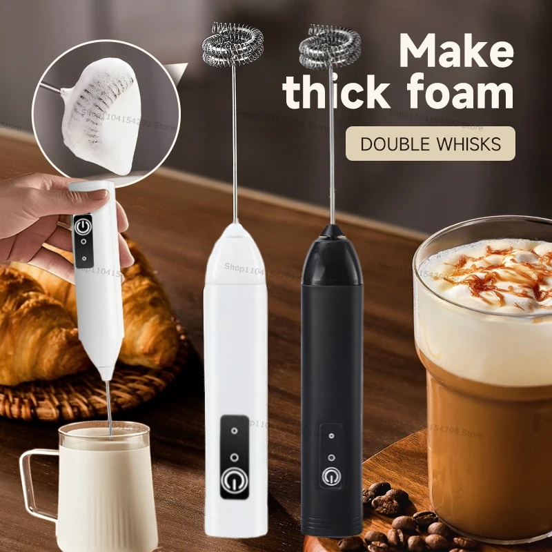 Electric Milk Frother Handheld - Draadloze melkopschuimers Elektrische handblender Elektrisch mini-koffiezetapparaat