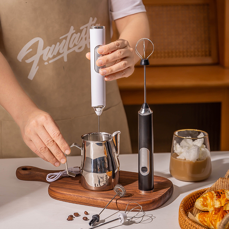 Immersion Hand Blender Set - Elektrische Melkschuimer Blender Draadloze Koffie Garde