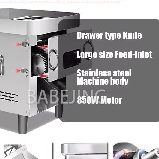Automatic Meat Slicer Home - Multifunctionele roestvrijstalen vleesmes, volautomatische rundvleessnijder, keuken-