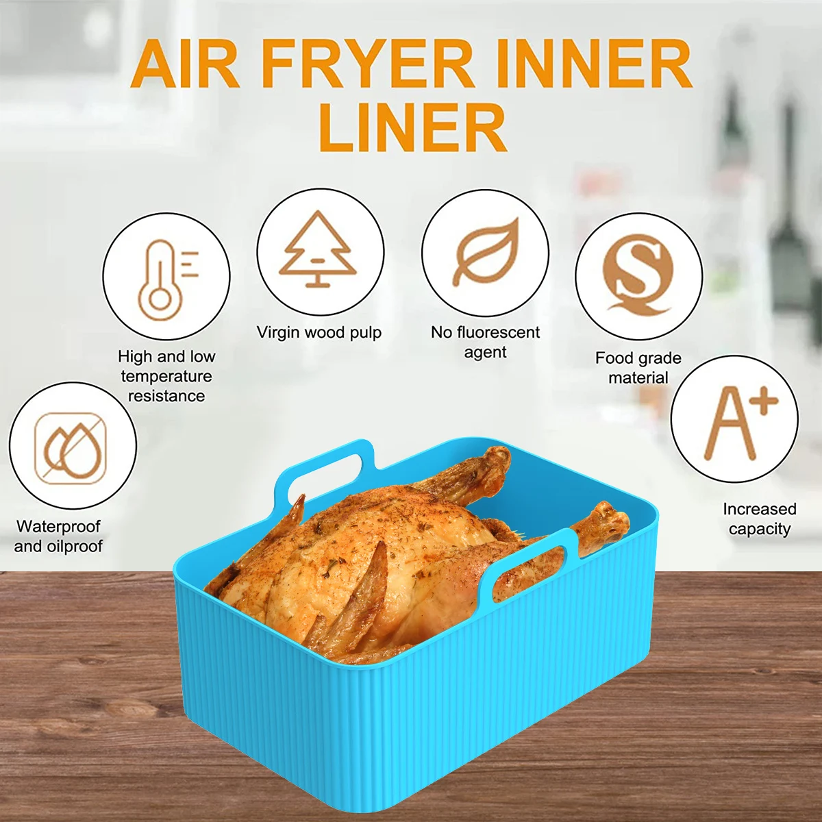 2 Stuks Lucht Friteuse Silicon - Air Fryer Silicone Pot Liner recensie en prijs