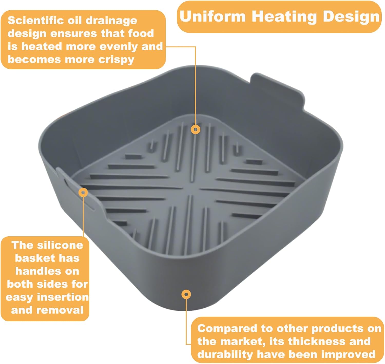 Non-stick 8.2inch Air Friteuse - Air Fryer Silicone Pot Liner recensie en prijs
