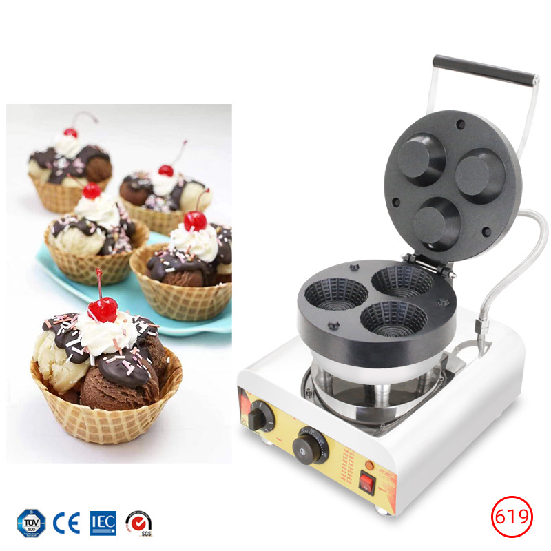 Commerciële ijshoorntjesmachin - Mini Waffle Maker Machine recensie en prijs