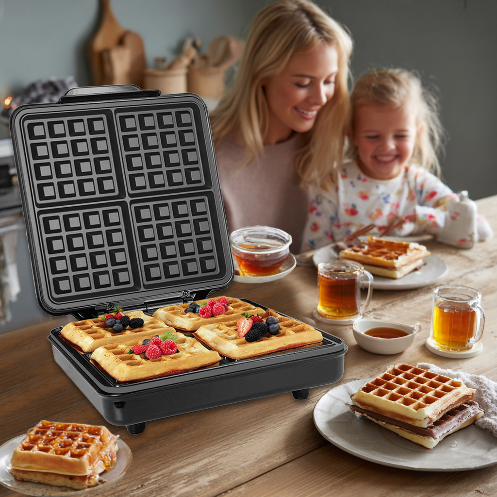 Mini Automatische 1200W 4-Slic - Mini Waffle Maker Machine recensie en prijs