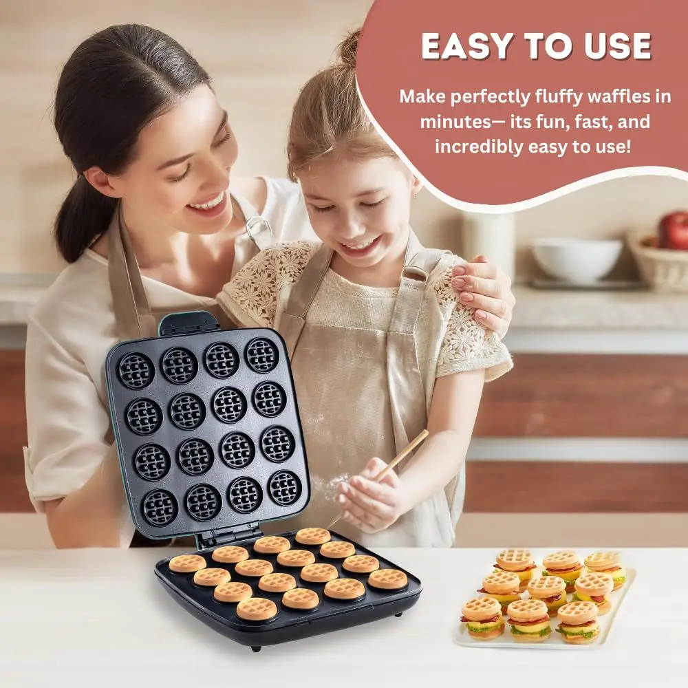 16-gaats wafelijzer, snel verw - Mini Waffle Maker Machine recensie en prijs
