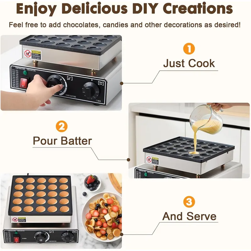 Mini Pannenkoekenmaker Commerc - Mini Waffle Maker Machine recensie en prijs