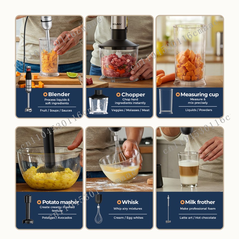 6-in-1 1200W krachtige staafmi - Immersion Hand Blender Set recensie en prijs