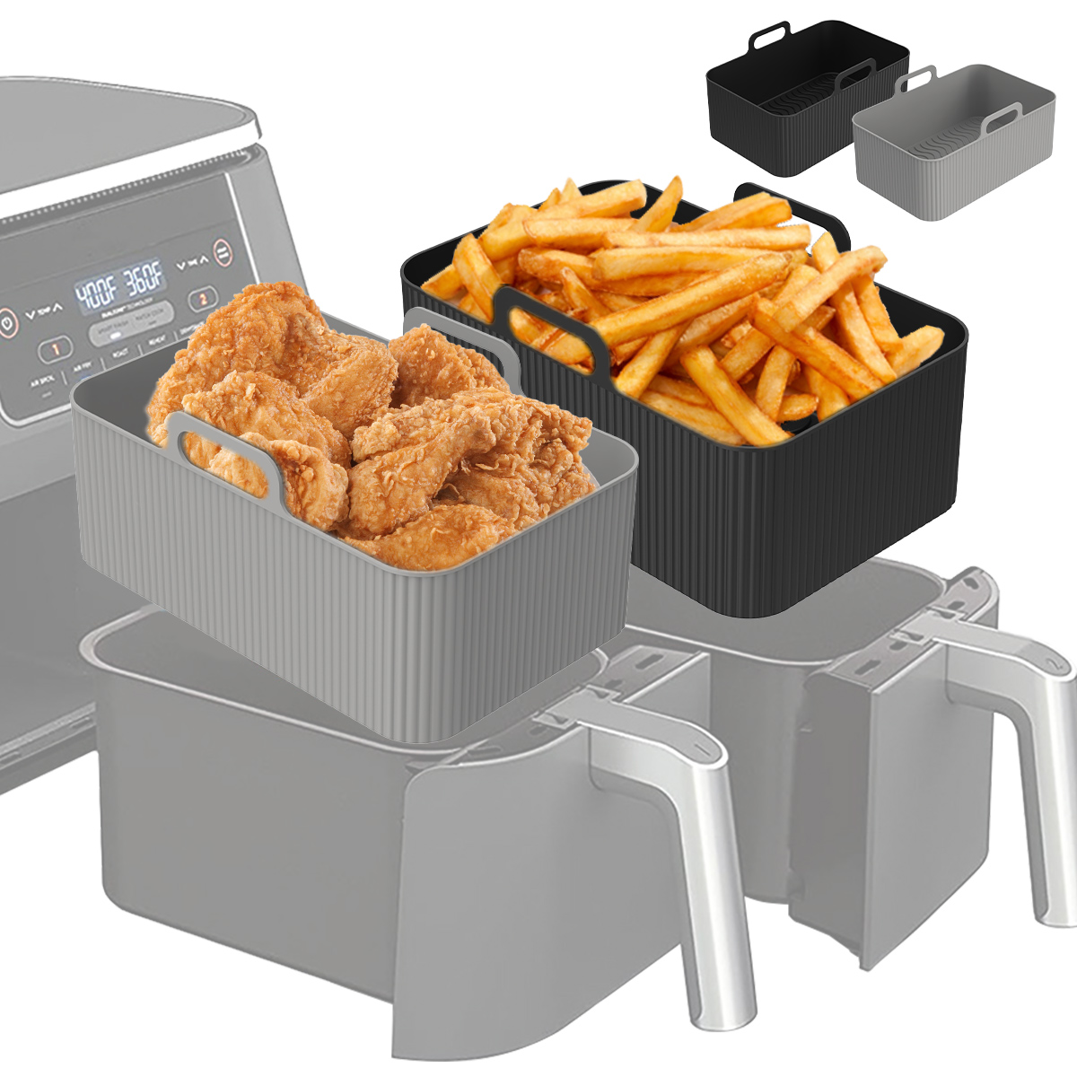Siliconen luchtfriteusevoering - Air Fryer Silicone Pot Liner recensie en prijs