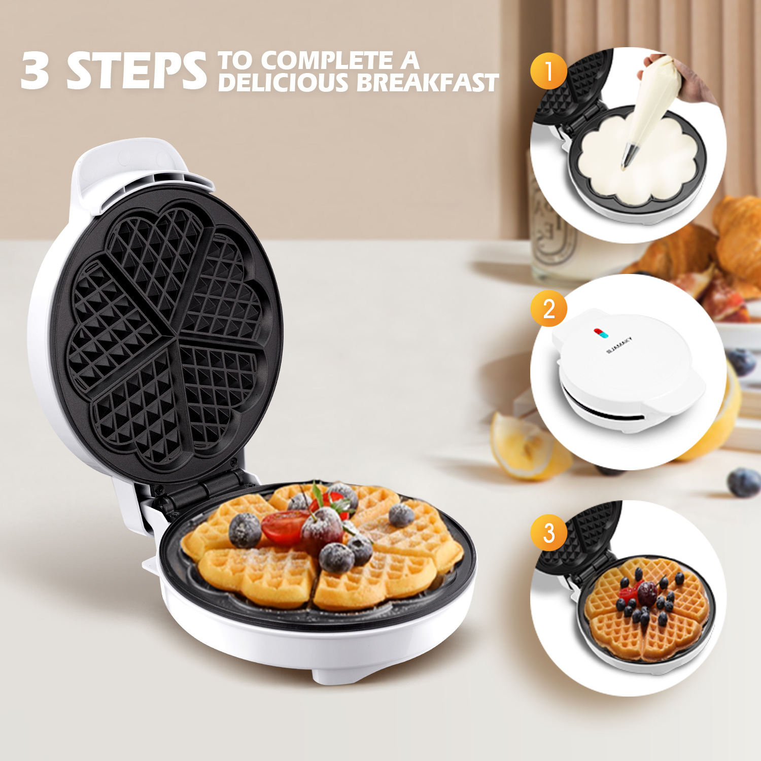 Ontbijt Wafel Mallen Ei Taart  - Mini Waffle Maker Machine recensie en prijs