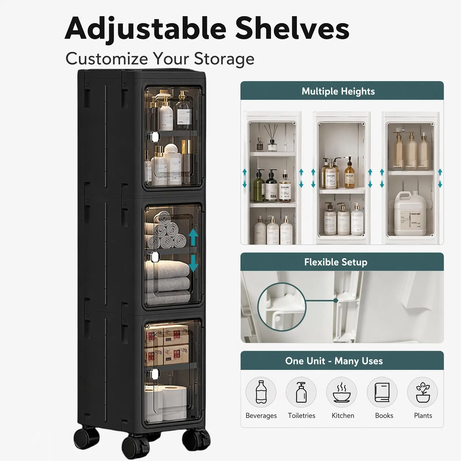 5-laags, smal, zwart, mobiel o - Laundry recensie en prijs