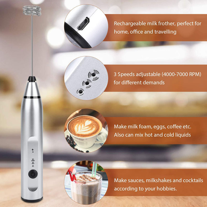 Mini elektrische handmelkopsch - Portable Blender Usb Rechargeable recensie en prijs