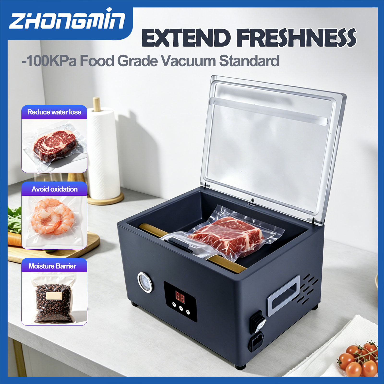ZM-CVS300 Elektrische vacuümve - Food Vacuum Sealer Machine recensie en prijs