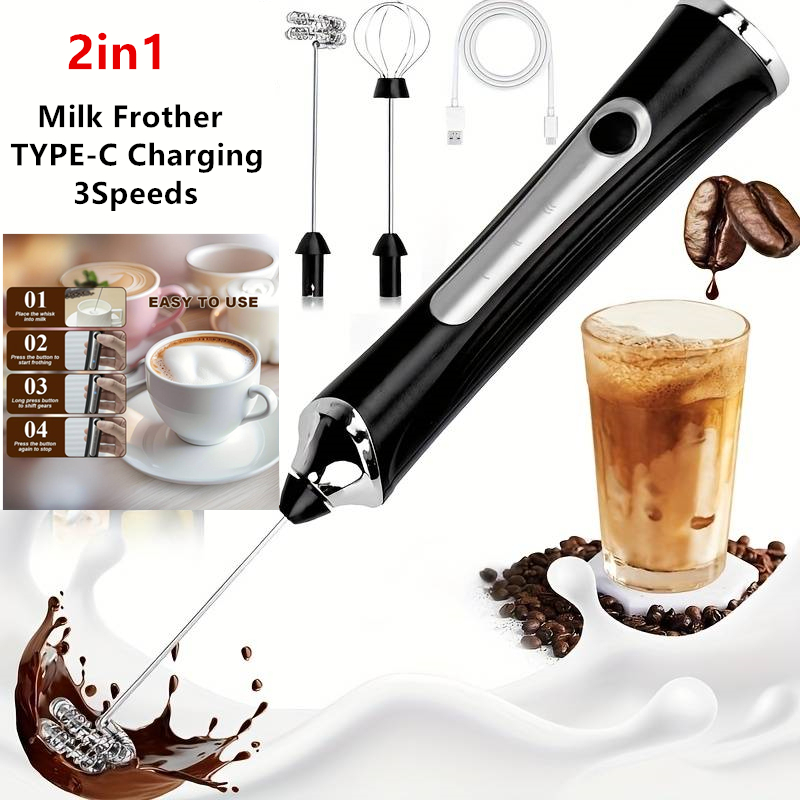 Draadloze elektrische melkopsc - Electric Milk Frother Handheld recensie en prijs