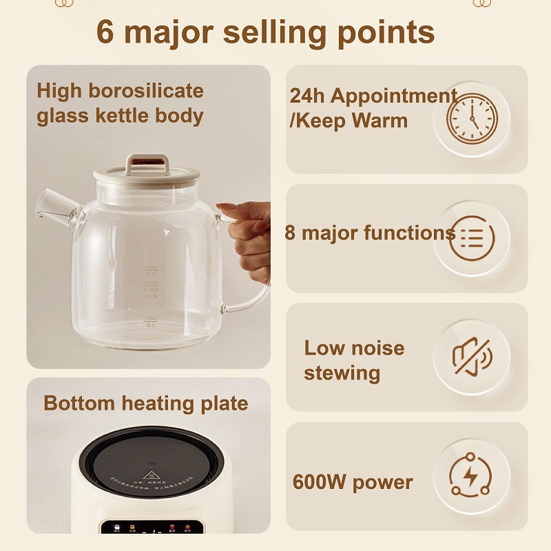 600W Multifunctionele Gezondhe - Electric Kettle Temperature Control recensie en prijs