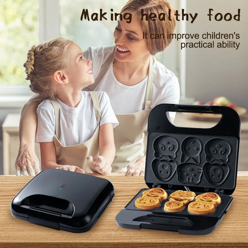 Huishoudelijke Cartoon Biscuit - Mini Waffle Maker Machine recensie en prijs